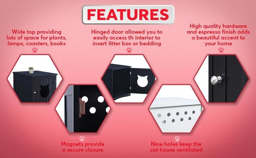 Nightstand Pet House, Litter Box Enclosure