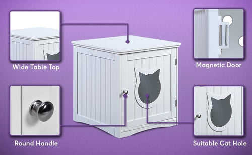 Nightstand Pet House, Litter Box Enclosure